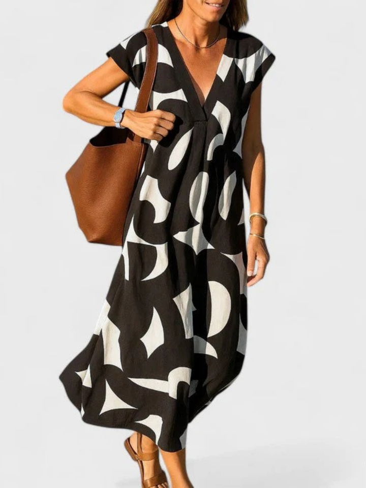 Valery™ | Flowing V-Neck Dress