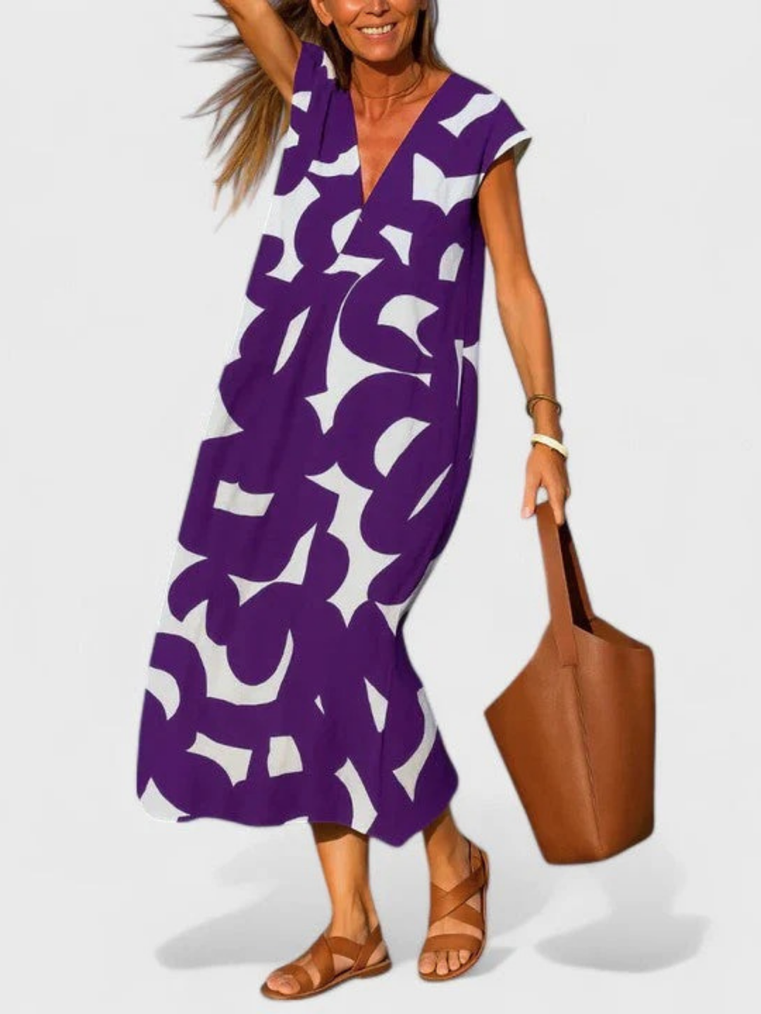 Valery™ | Flowing V-Neck Dress