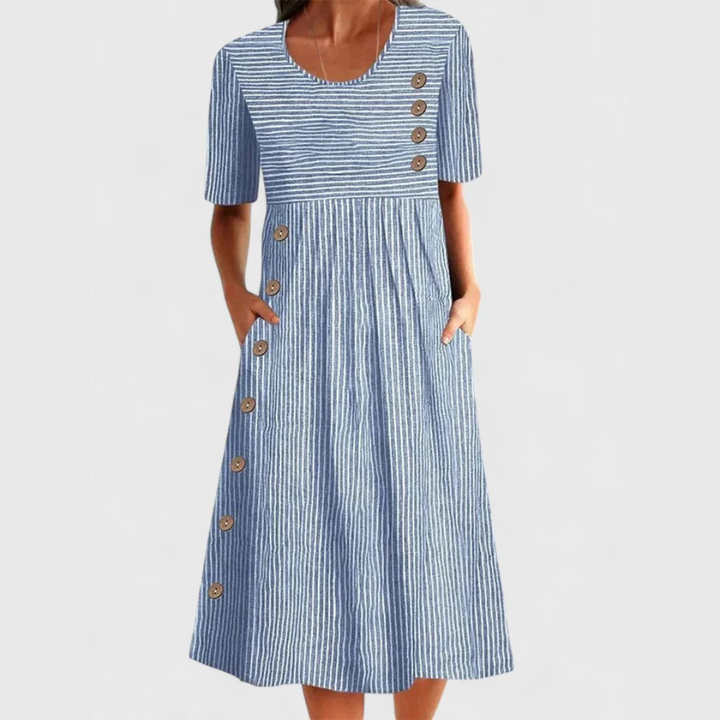 Wanda | Effortless Striped Midi Dress