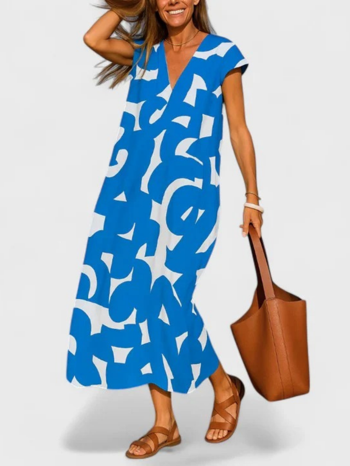 Valery™ | Flowing V-Neck Dress