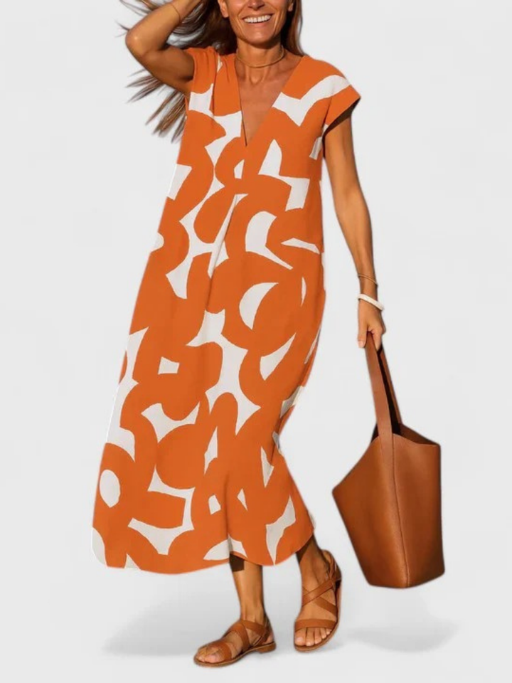 Valery™ | Flowing V-Neck Dress