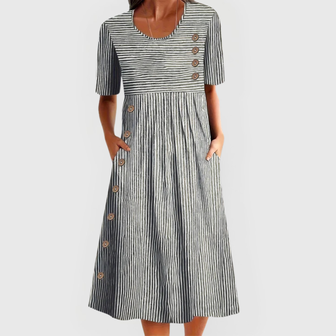 Wanda | Effortless Striped Midi Dress