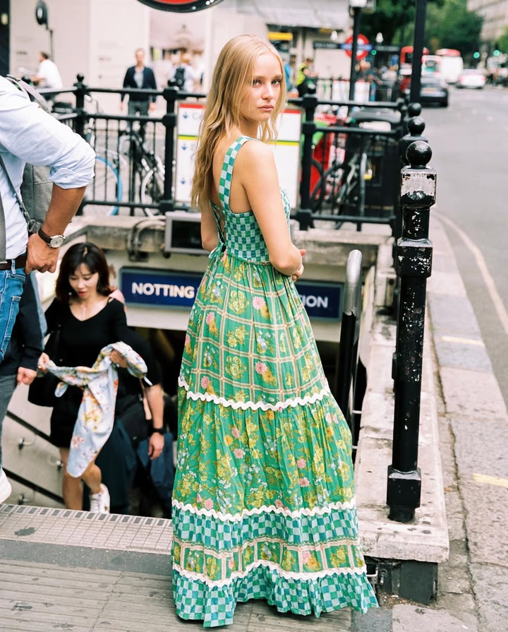 Basil - Sunshine Dreams Boho Maxi Dress